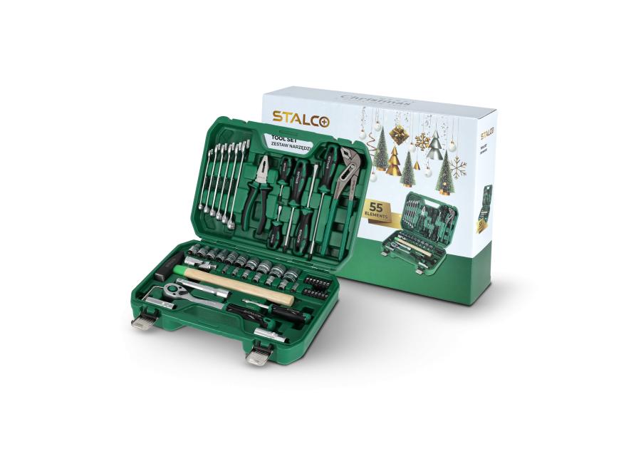 Zdjęcie: Zestaw multinarzędziowy 1/2+1/4 55 elementów STALCO