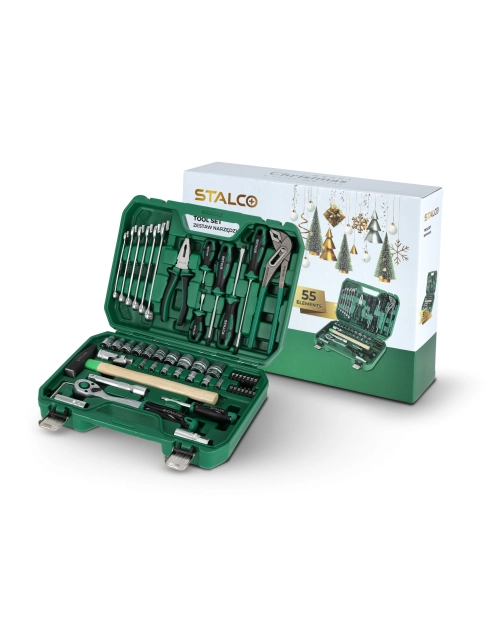 Zdjęcie: Zestaw multinarzędziowy 1/2+1/4 55 elementów STALCO