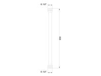 Zdjęcie: Wąż przyłączeniowy 80 cm, czarny INVENA