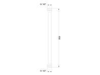 Zdjęcie: Wąż przyłączeniowy 80 cm, czarny INVENA