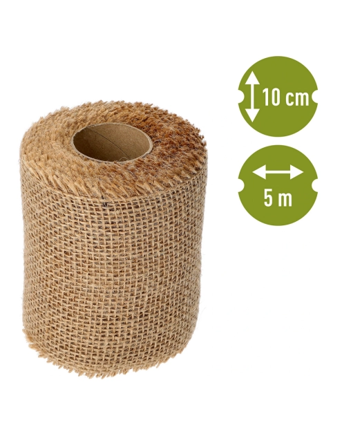 Zdjęcie: Taśma jutowa 10 cm/5 m 710014 BROWIN
