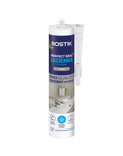 Zdjęcie: Silikon łazienka Perfect Seal 280 ml szary BOSTIK