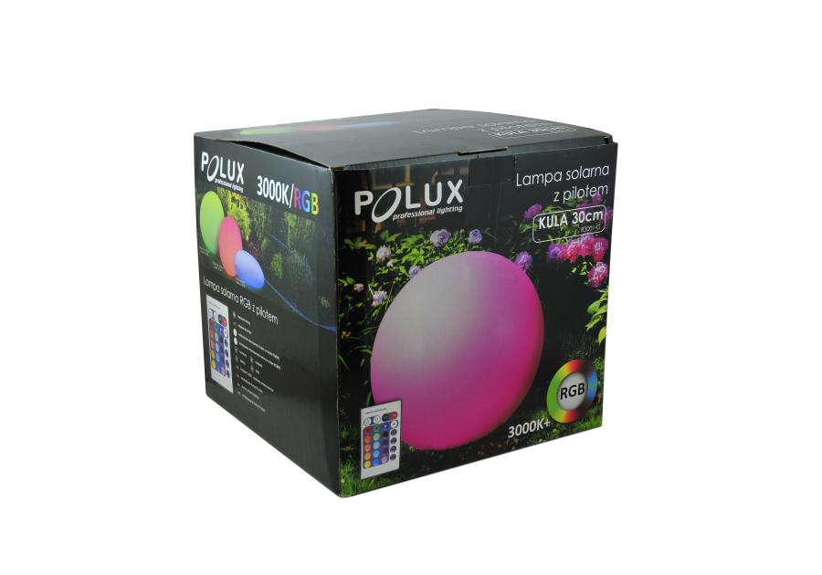 Zdjęcie: Lampa solarna Kula RGB 30 cm z pilotem POLUX