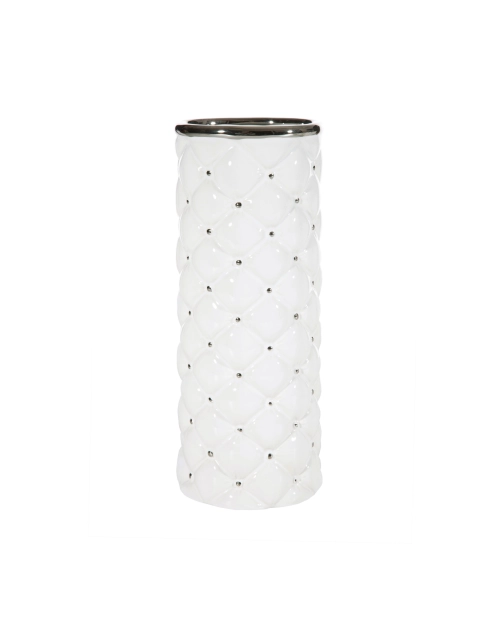 Zdjęcie: Wazon Sadi 11x11x28 cm biało-srebrny EUROFIRANY