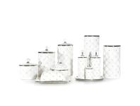 Zdjęcie: Wazon Sadi 11x11x28 cm biało-srebrny EUROFIRANY