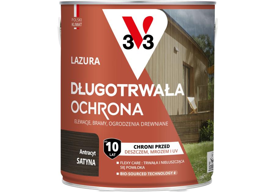 Zdjęcie: Lazura długotrwała ochrona Antracyt 2,5L V33