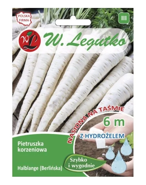 Zdjęcie: Pietruszka Halblange z hydrożelem 6 m taśma W.LEGUTKO