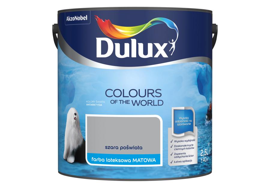 Zdjęcie: Farba do wnętrz Kolory Świata 2,5 L szara poświata DULUX