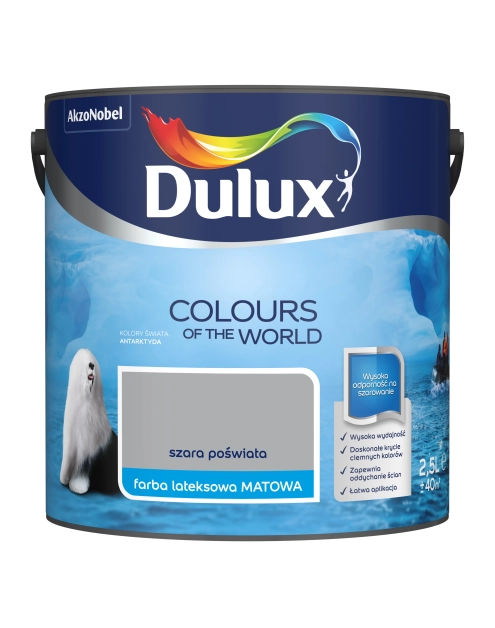 Zdjęcie: Farba do wnętrz Kolory Świata 2,5 L szara poświata DULUX