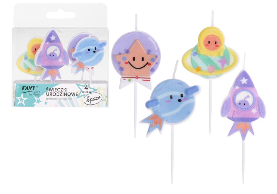 Zdjęcie: Świeczki urodzinowe Space 4 sztuki 72046 RAVI