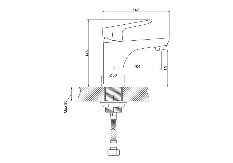 Zdjęcie: Bateria umywalkowa Dokos biała INVENA