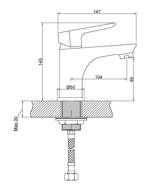 Zdjęcie: Bateria umywalkowa Dokos biała INVENA