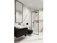 Zdjęcie: Gres szkliwiony Royal Gold White 59,8 x 119,8 cm CERAMIKA PARADYŻ