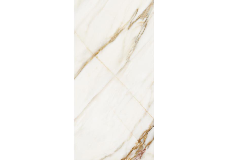 Zdjęcie: Gres szkliwiony Royal Gold White 59,8 x 119,8 cm CERAMIKA PARADYŻ