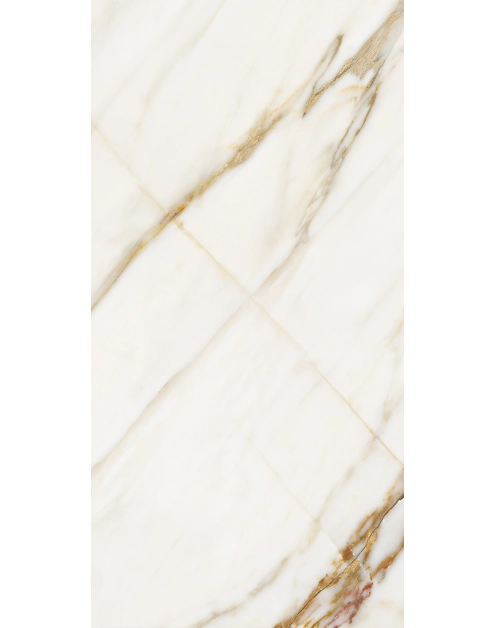 Zdjęcie: Gres szkliwiony Royal Gold White 59,8 x 119,8 cm CERAMIKA PARADYŻ