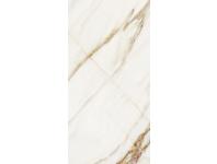 Zdjęcie: Gres szkliwiony Royal Gold White 59,8 x 119,8 cm CERAMIKA PARADYŻ