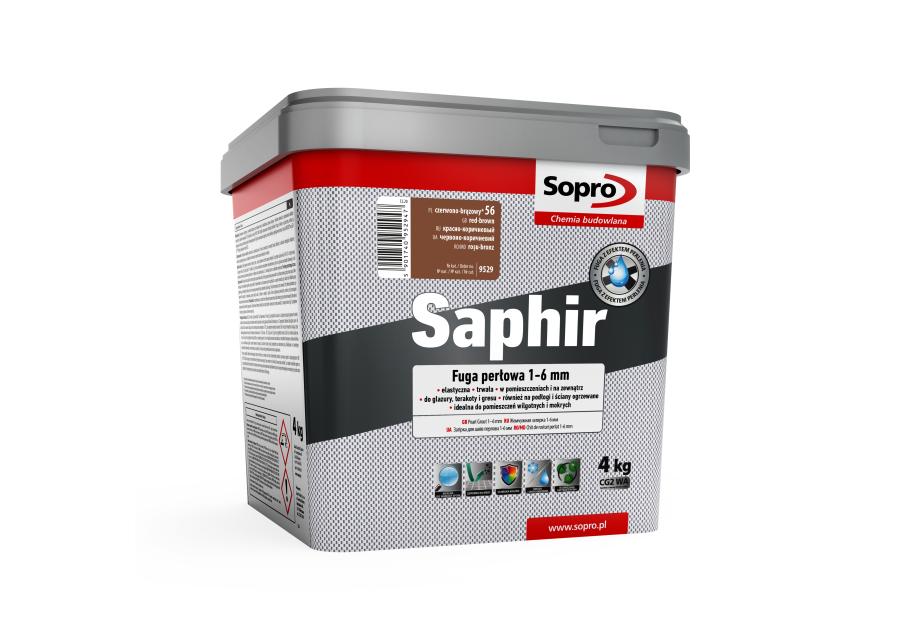 Zdjęcie: Fuga perłowa Saphir czerwony brąz 4 kg SOPRO