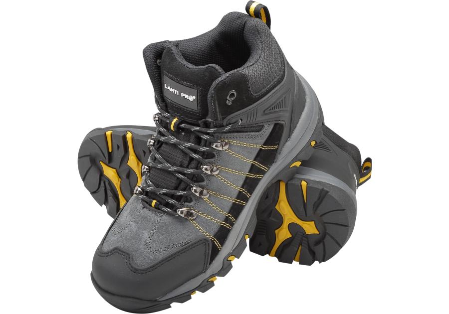 Zdjęcie: Trzewiki bez podnoska zamszowe szaro-czarny-żółty,o1 sra,39, CE, LAHTI PRO