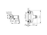 Zdjęcie: Bateria natryskowa Stratos Black ścienna FERRO