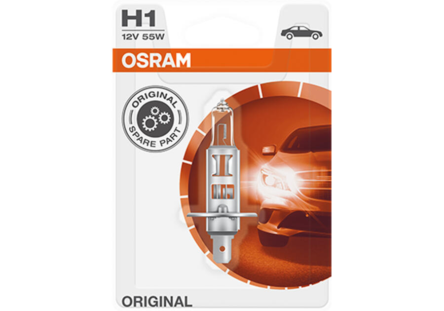 Zdjęcie: Żarówka halogenowa Original H1 55 W P14,5S 12V OSRAM