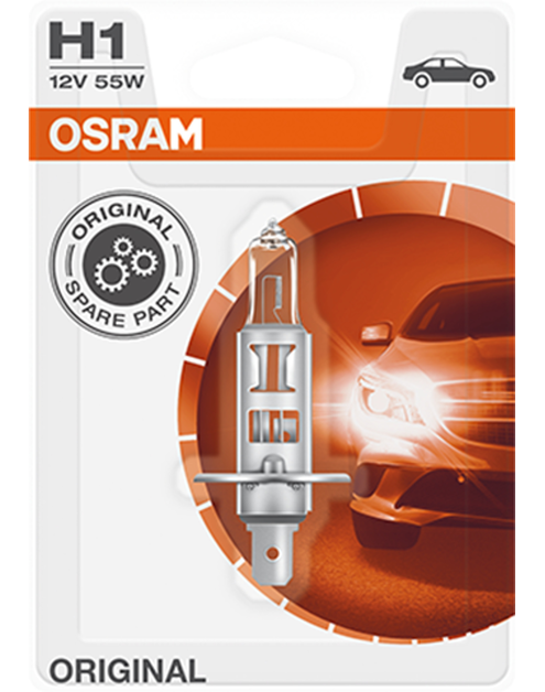 Zdjęcie: Żarówka halogenowa Original H1 55 W P14,5S 12V OSRAM