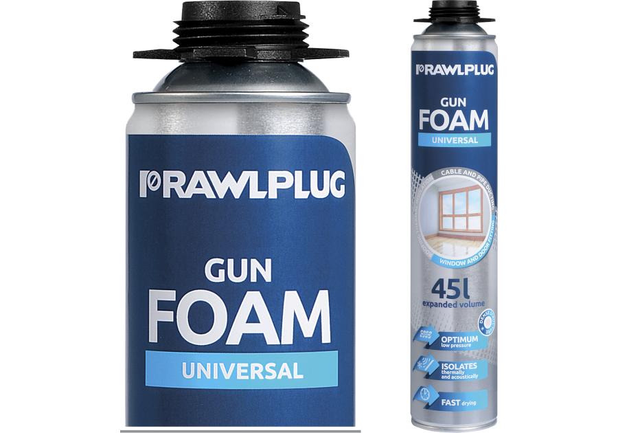 Zdjęcie: Piana pistoletowa uniwersalna, etykieta EN 750 ml RAWLPLUG