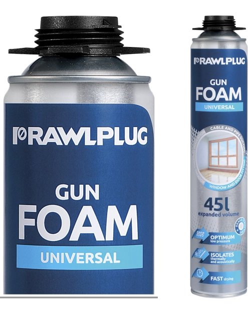 Zdjęcie: Piana pistoletowa uniwersalna, etykieta EN 750 ml RAWLPLUG