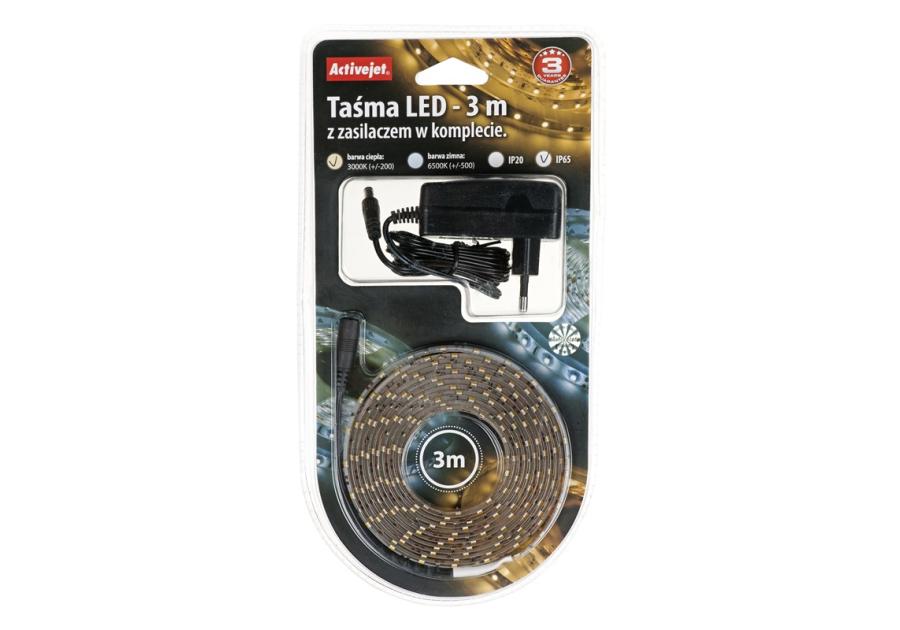Zdjęcie: Taśma LED AJE-Z180L3528WWI 3 m z zasilaczem barwa ciepła IP65 ACTIVEJET