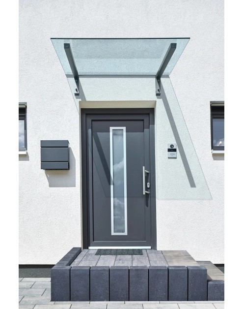 Zdjęcie: Zadaszenie PT/SE antracyt 1400x800 Szkło VSG GUTTA