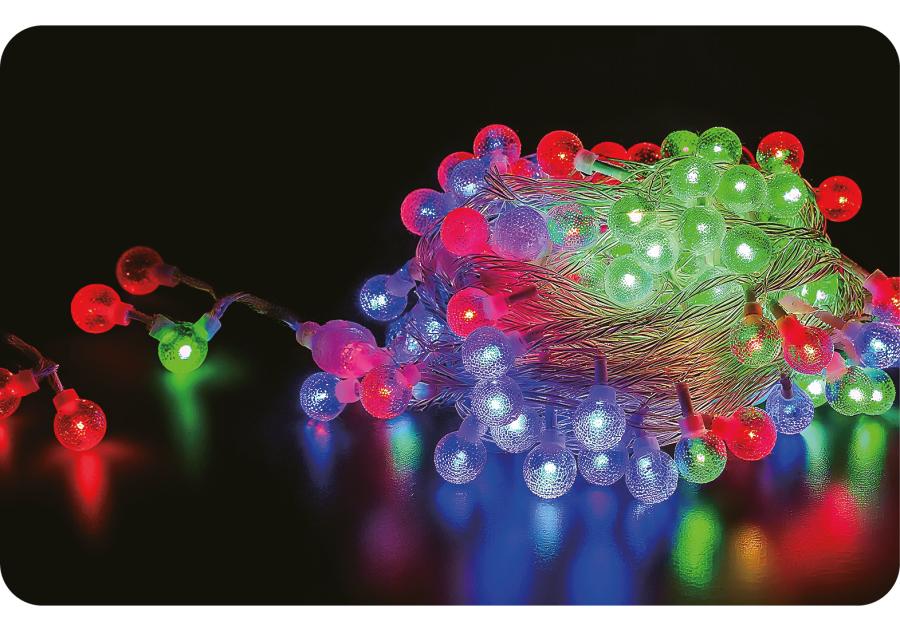 Zdjęcie: Lampki choinkowe kulka 7,5 m RGB multikolor VOLTENO