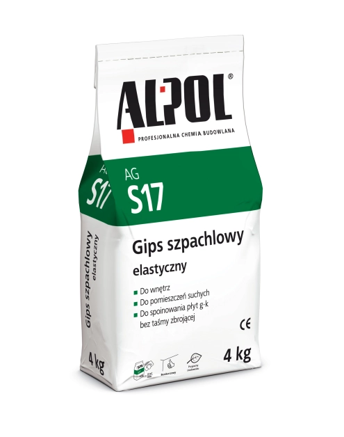 Zdjęcie: Gips szpachlowy elastyczny 4 kg AGS17 ALPOL