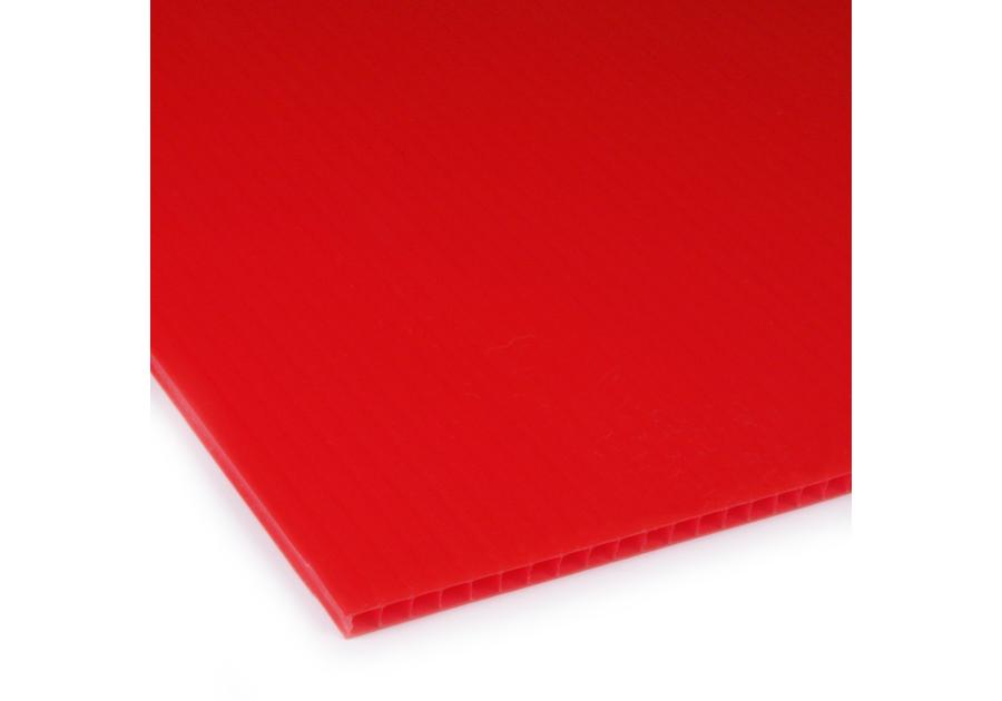 Zdjęcie: Polipropylen kanalikowy 100x200 cm - 3 mm czerwony ROBELIT