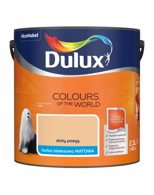 Zdjęcie: Farba do wnętrz Kolory Świata 2,5 L złoty posąg DULUX