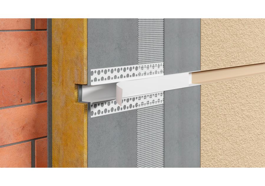 Zdjęcie: Listwa do boniowania PVC bez siatki, zamknięta z elementem traconym BP11 H3N L300 biała BELLA PLAST