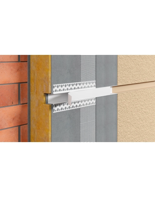 Zdjęcie: Listwa do boniowania PVC bez siatki, zamknięta z elementem traconym BP11 H3N L300 biała BELLA PLAST