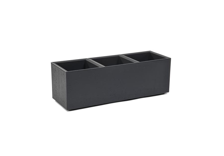 Zdjęcie: Kwietnik Karo 900x300x300 mm beton recycled, antracyt LAMELA