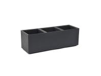 Zdjęcie: Kwietnik Karo 900x300x300 mm beton recycled, antracyt LAMELA