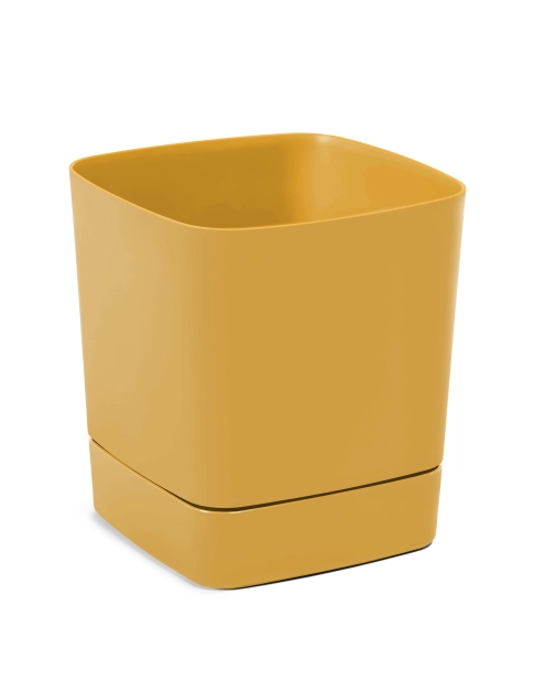 Zdjęcie: Donica z podstawką Clima 340x340 mm musztardowy LAMELA