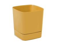 Zdjęcie: Donica z podstawką Clima 340x340 mm musztardowy LAMELA