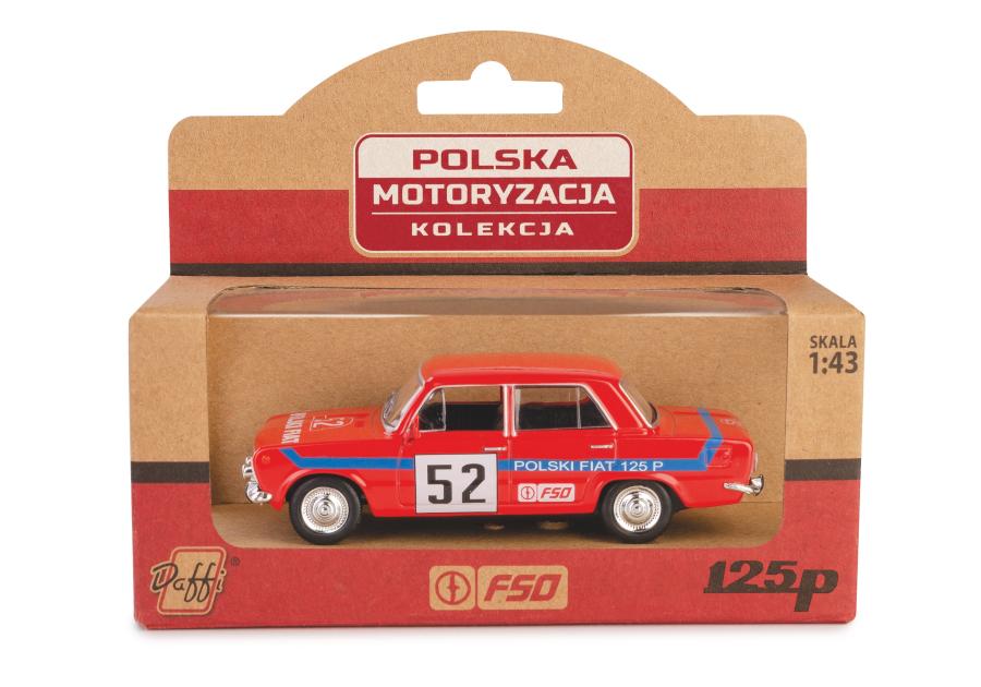 Zdjęcie: Model metalowy Prl Fiat 125P Rally Fh02A czerwony DAFFI