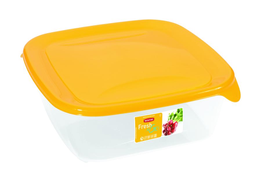 Zdjęcie: Pojemnik kwadratowy 0,8 L żółty GALICJA