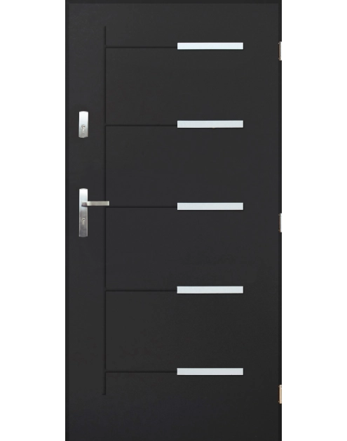 Zdjęcie: Drzwi zewnętrzne orlando antracyt 80p komplet PANTOR