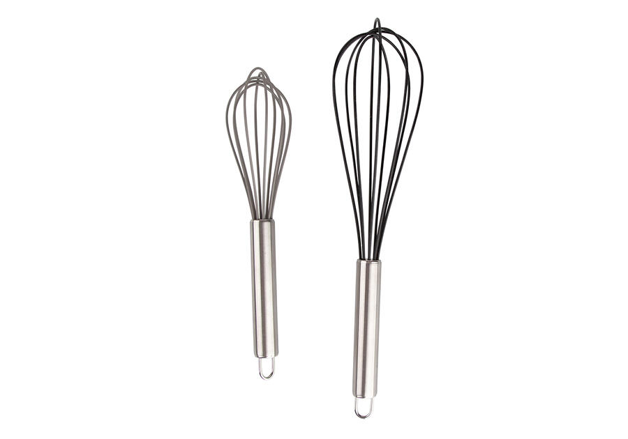Zdjęcie: Trzepaczki metalowe z silikonowym wykończeniem komplet 2 sztuki ALTOMDESIGN