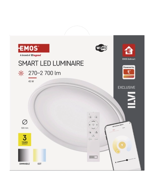 Zdjęcie: Oprawa Led GoSmart Ilvi okrągła 45W, pilot EMOS