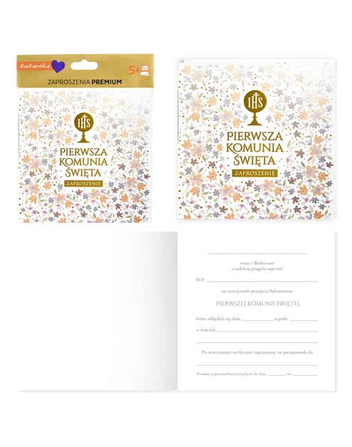 Zdjęcie: Zaproszenie PMZ-135 Komunia KUKARTKA
