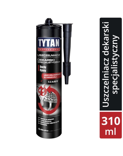 Zdjęcie: Uszczelniacz dekarski specjalistyczny szary 310 ml TYTAN PROFESSIONAL