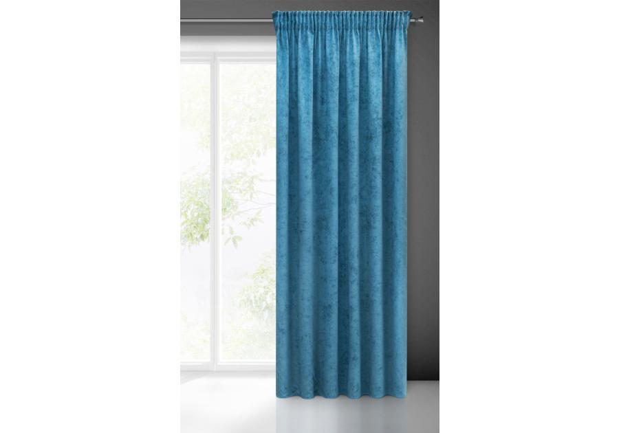 Zdjęcie: Zasłona gotowa Anisa na taśmie 140x270 cm turkusowy EUROFIRANY