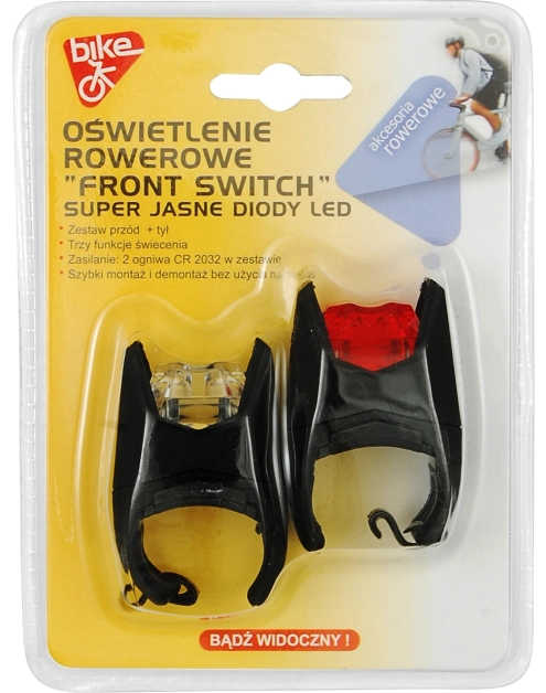 Zdjęcie: Zestaw lamp rowerowych Front Switch BIKE OK