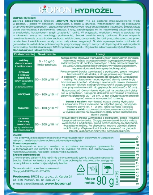 Zdjęcie: Hydrożel 90 g BIOPON