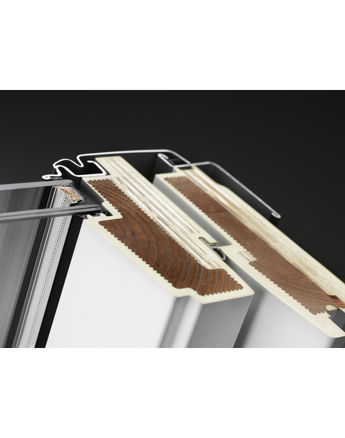 Zdjęcie: Okno GLU 0051B drewniano-poliuretanowe otwierane od dołu, 94x140 VELUX